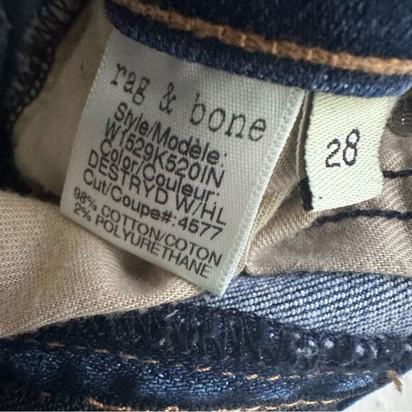 RAG & BONE Jeans Women 28 Flare Bell Distressed Western Country Boho Festival - Picture 11 of 11